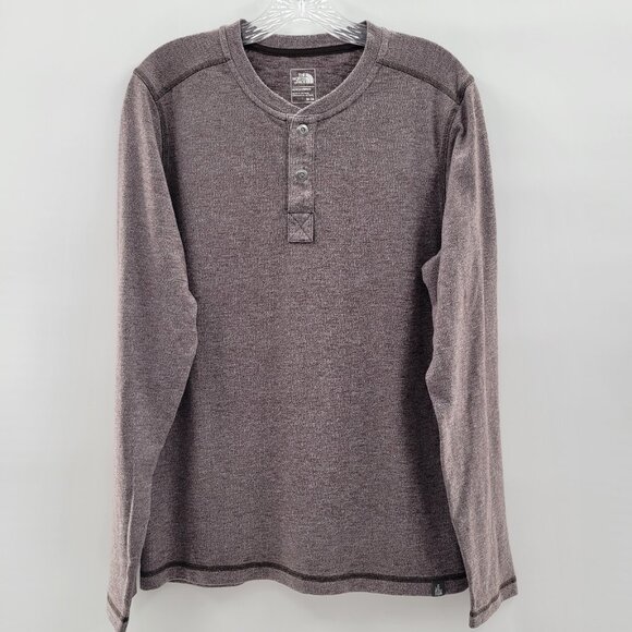 North Face Long Sleeve Hensley, Men's, Brown Size M. Cotton/Polyester Blend - Picture 1 of 5